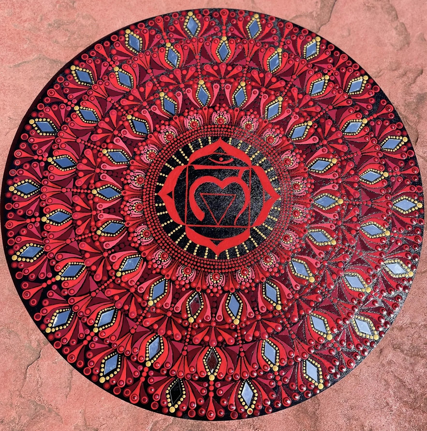 20" Grounded Essence: Root Chakra Mandala