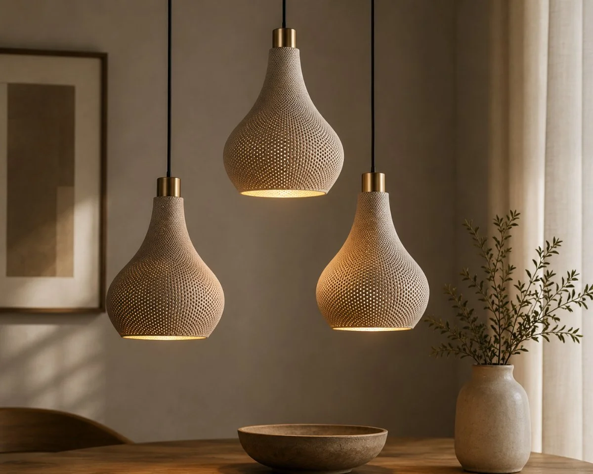Goutte — Suspension Texturée · Lot de 3