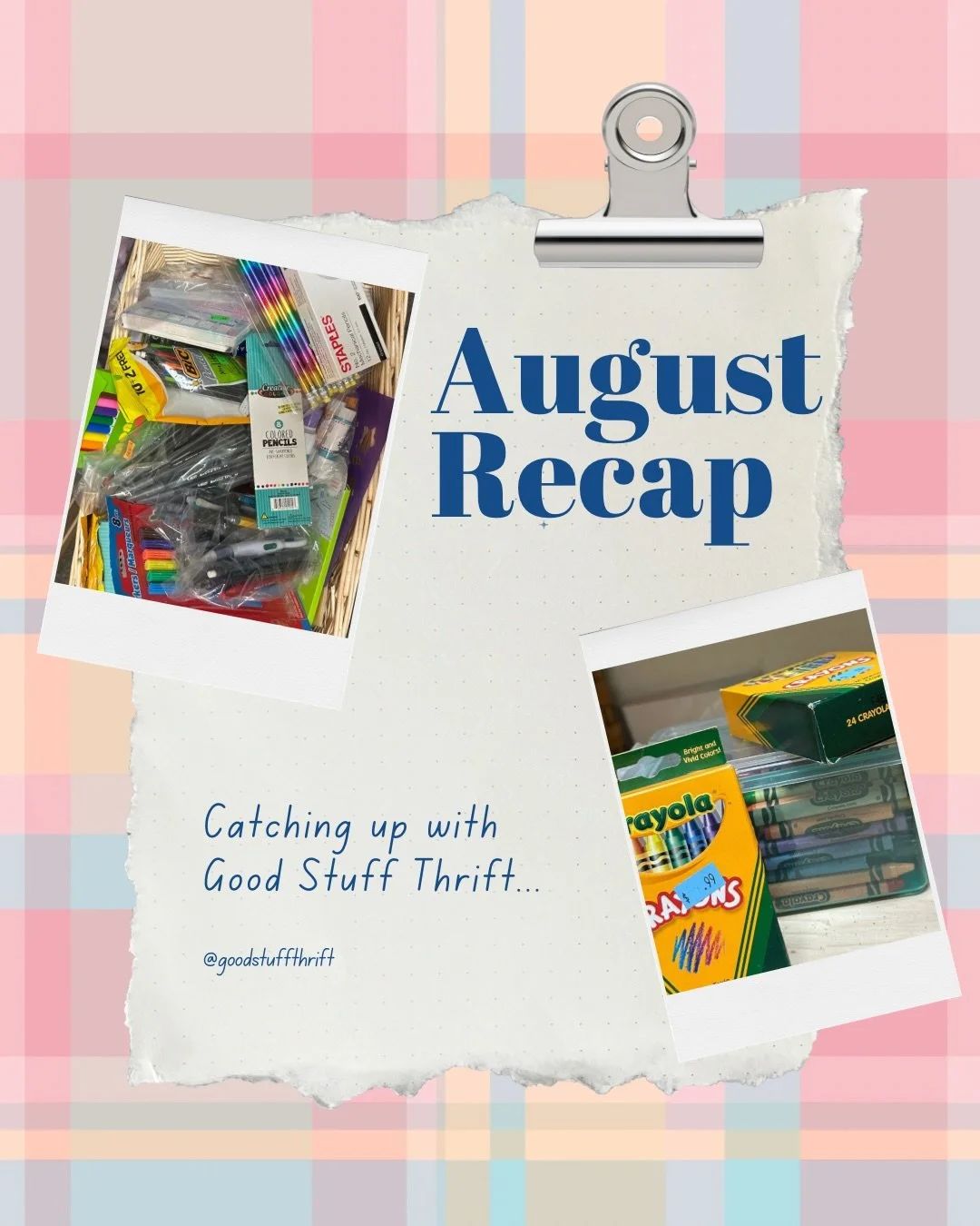 Another wonderful month at Good Stuff Thrift! We are excited to welcome a new season, we are still in need of donations at all locations so as you are clearing out your closet or home PLEASE donate with us!!

For donation information visit our websit