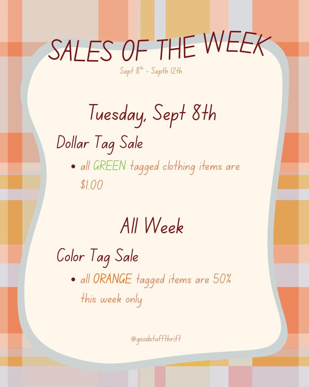 Happy September! We hope you enjoy the weekend!!!

#thrifthaul #buckscounty #nonprofitorganization  #buckscountypa