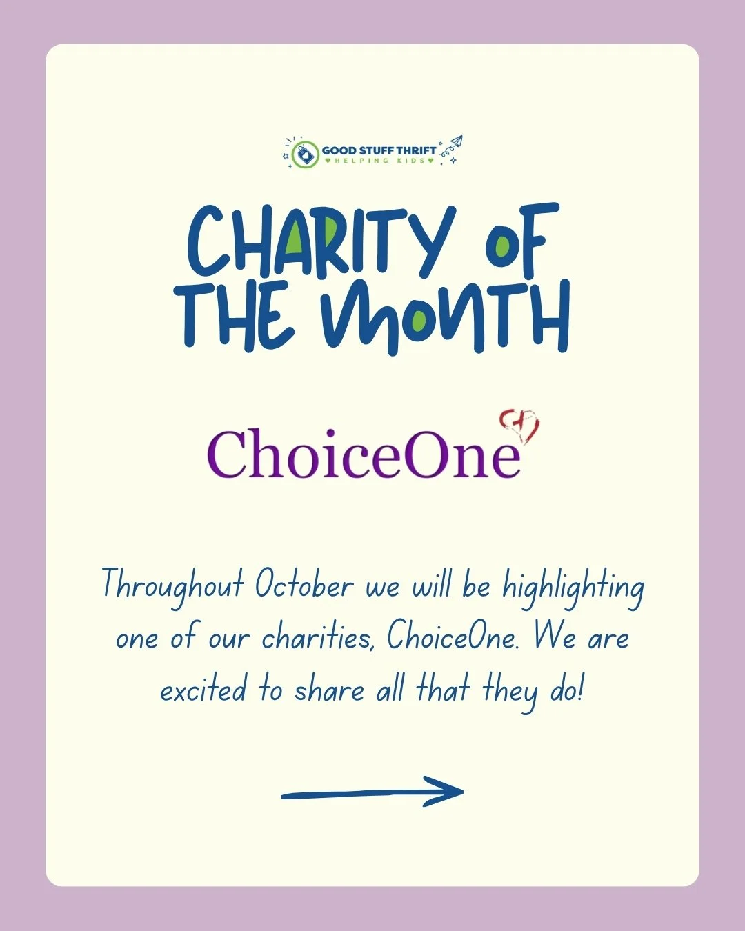 This month we will be highlighting one of our charities, @choiceoneanswers Good Stuff Thrift is proud to support a organization rooted in providing a supported environment for women in need.

#nonprofit #charity #buckscounty