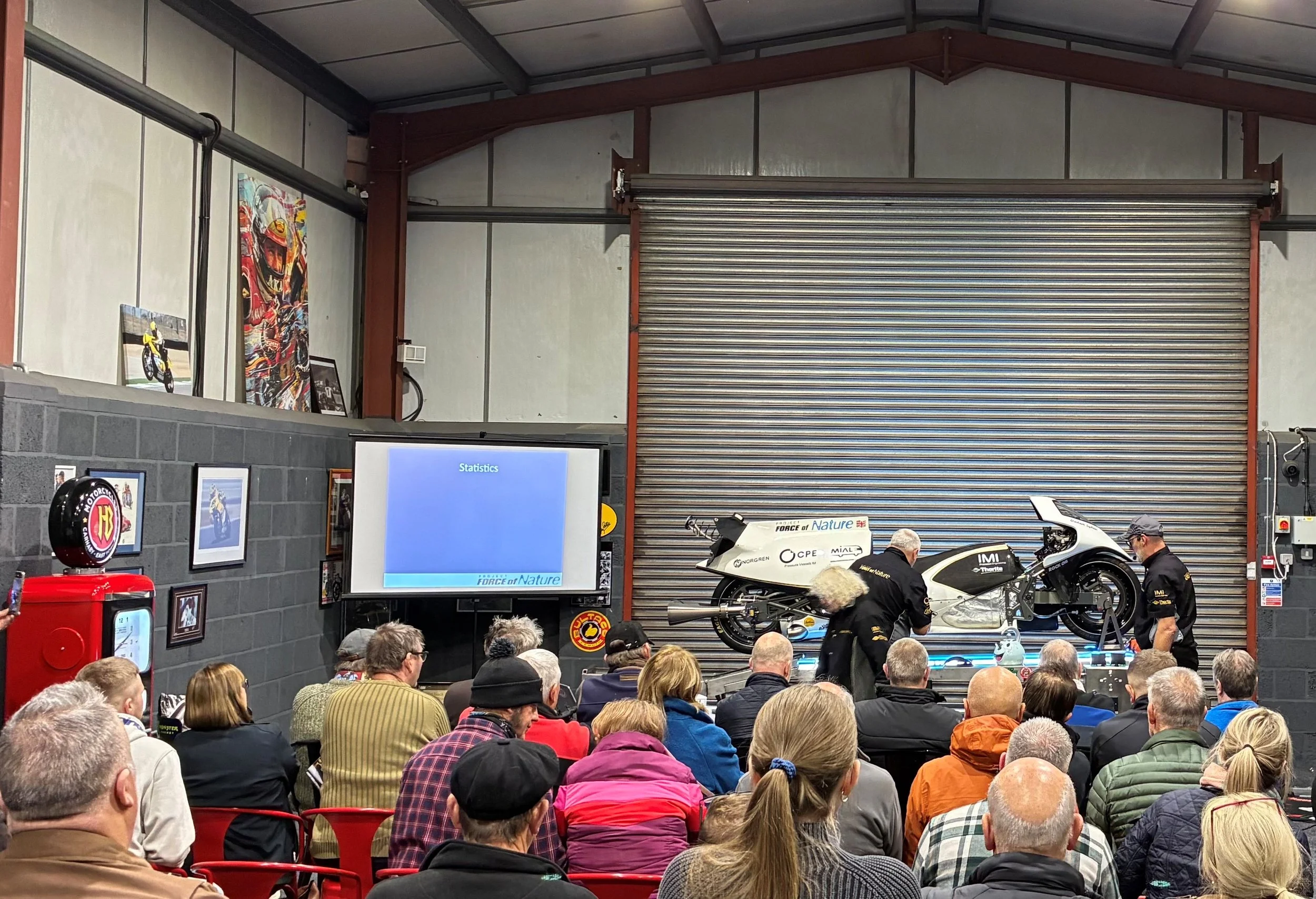Photo of people watching the Force of Nature presentation
