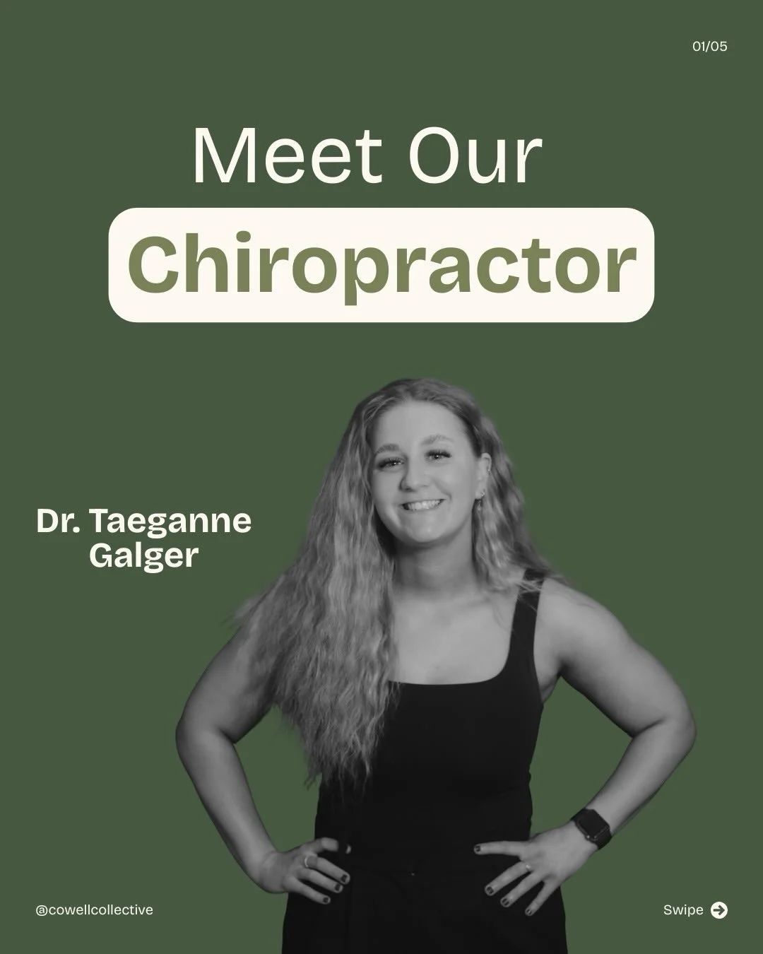 👋🏼 Meet Dr. Taeganne Galger &mdash; your go-to chiropractor at CoWell Collective!

She&rsquo;s all about movement, staying active, and helping YOU move better, feel stronger, and get back to doing what you love. ✨

At CoWell, chiropractic care is m