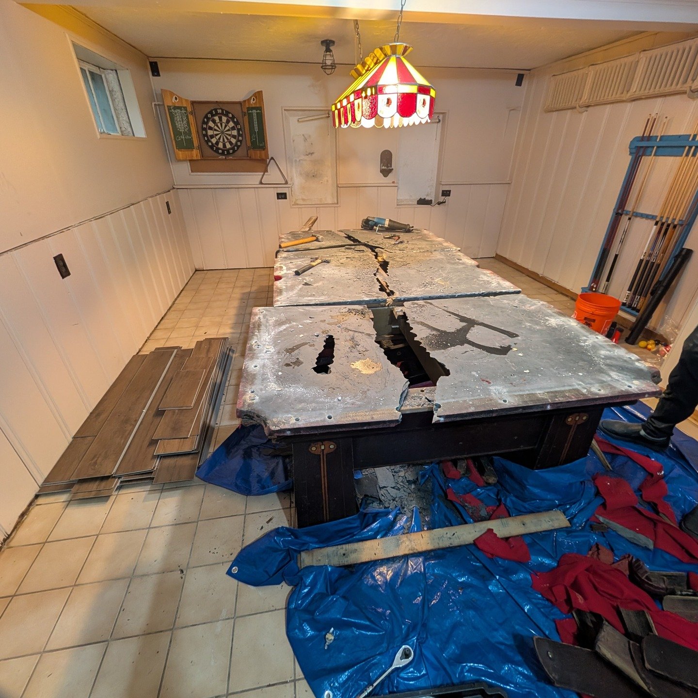 Demolished and removed an old stone table for new homeowners looking to make the space their own. No task is too big for Norfolk Junk Removal, so call and schedule today!