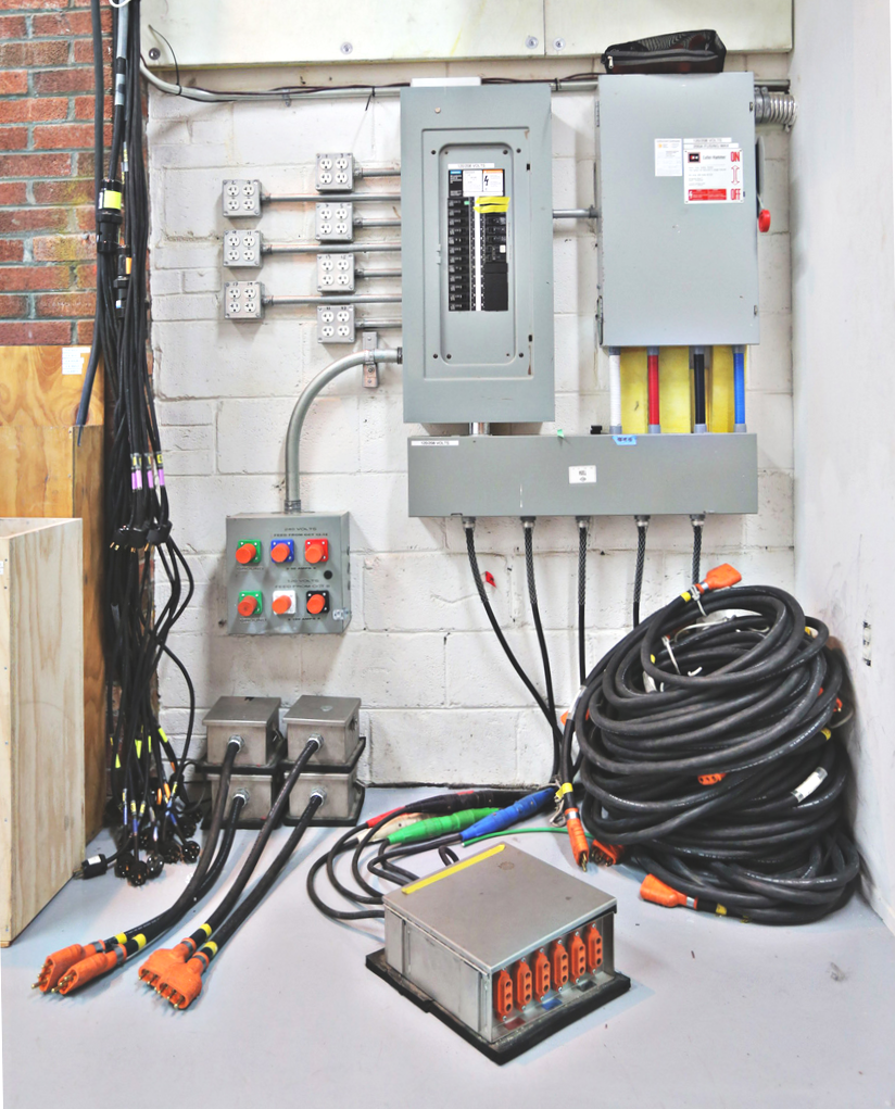 Dedicated 600A 3-Phase power and distro panel at Sterling Studio, Toronto's fully-equipped soundstage.