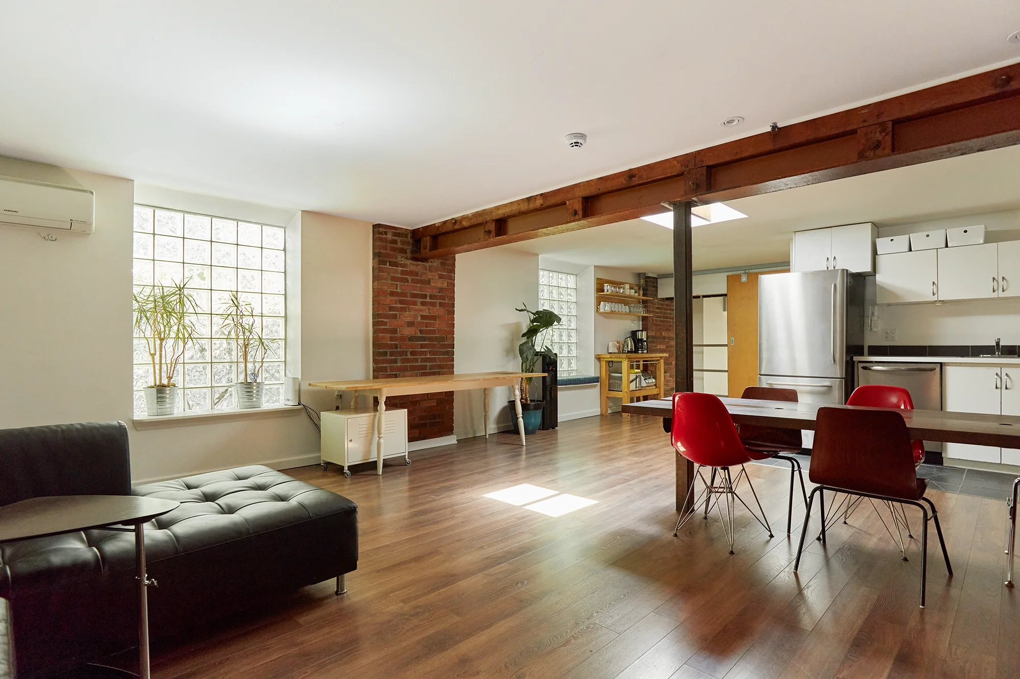 Overview of the mezzanine client lounge at Sterling Studio, Toronto's fully-equipped soundstage.