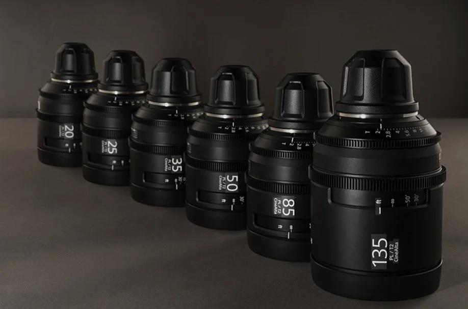 Sony Cine Alta prime lenses available for rent at Sterling Studio, Toronto.