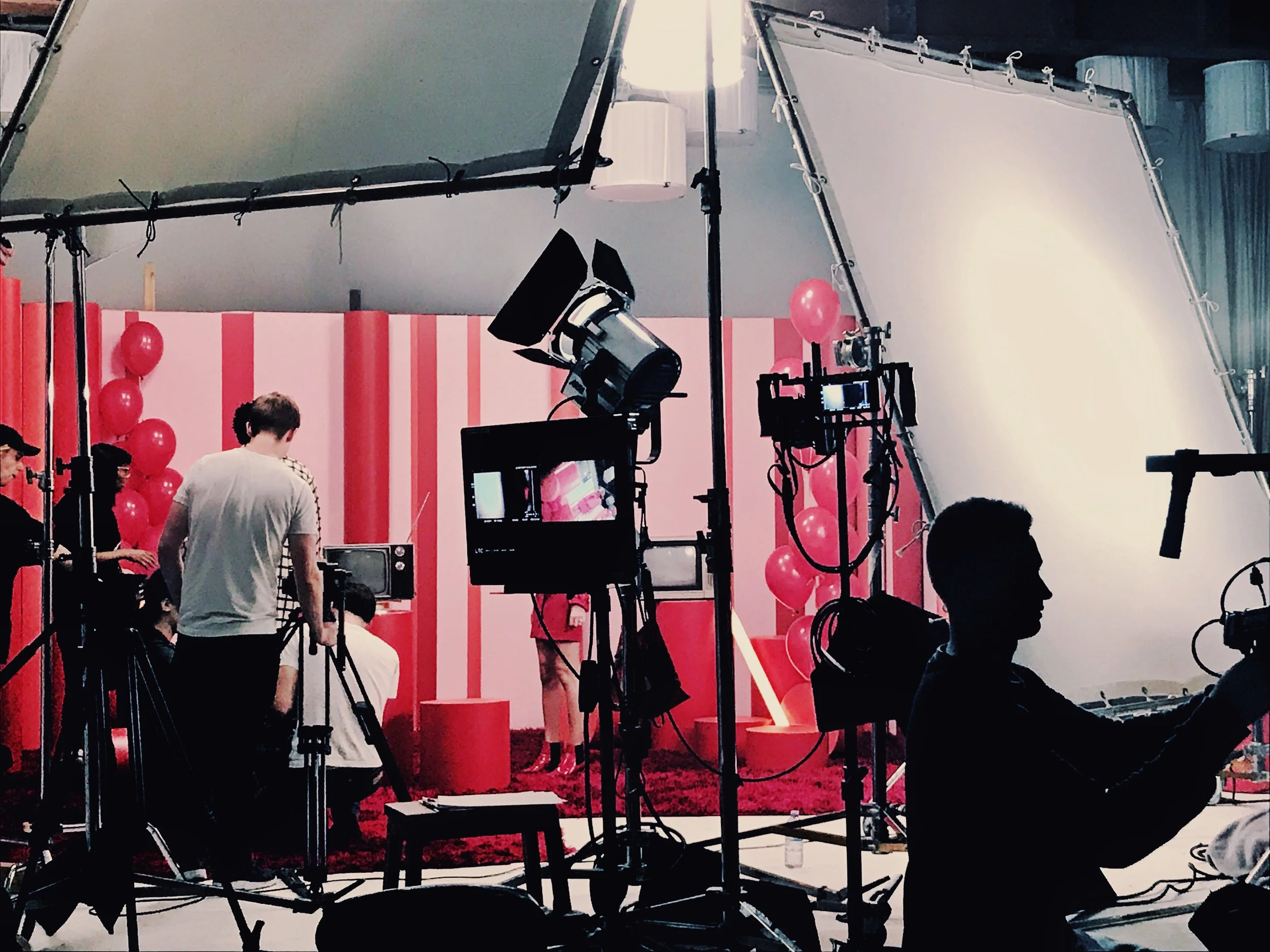 Bundled grip package including stands, frames, flags, and full distro at Sterling Studio, Toronto.