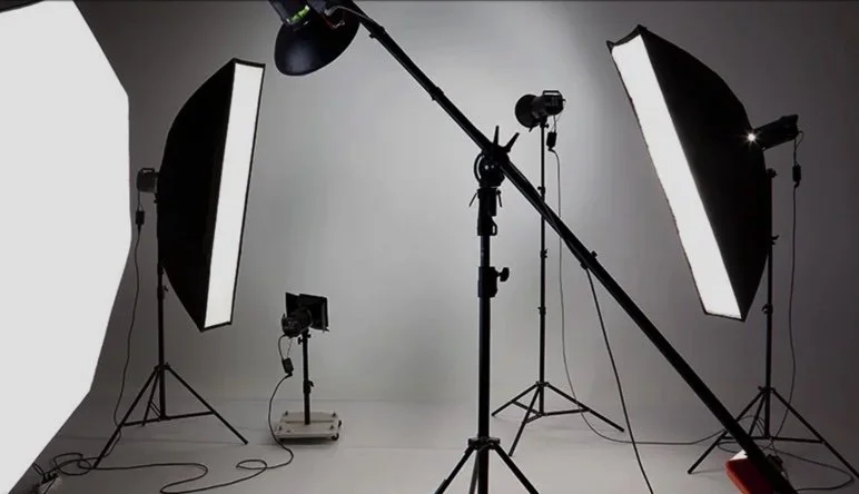 Profoto 2400 D4 strobe lighting kit with beauty dishes and softboxes available for rent at Sterling Studio, Toronto.