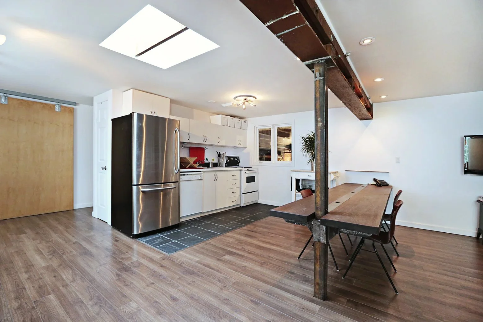 Mezzanine client lounge overlooking the studio floor at Sterling Studio, Toronto's fully-equipped soundstage.