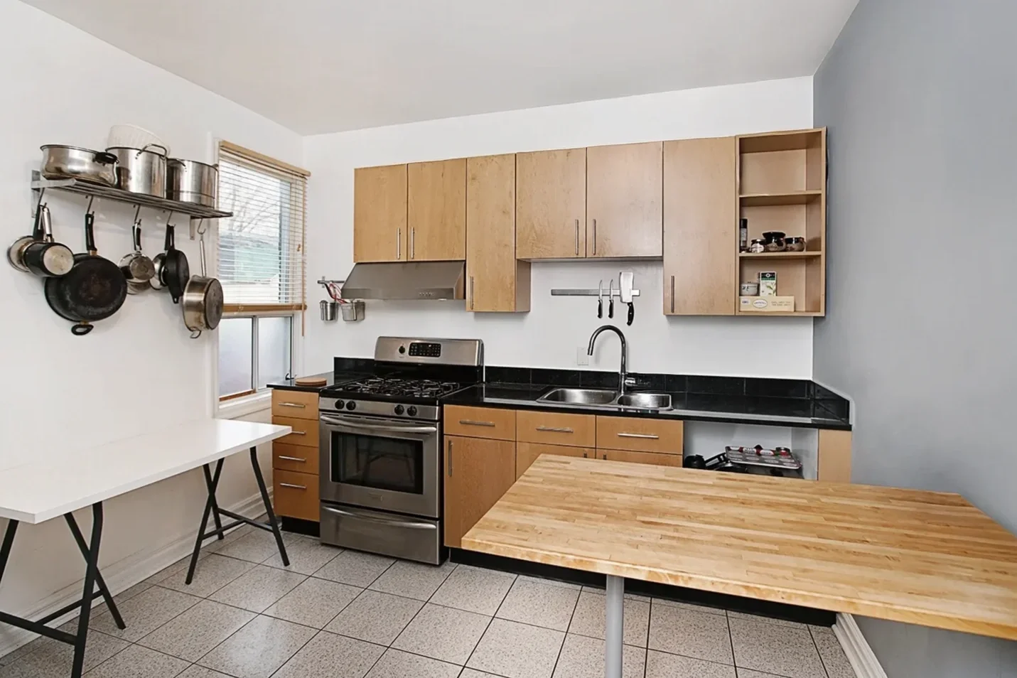 Fully equipped production kitchen at Sterling Studio Toronto, designed for food styling, commercial cooking shoots, and craft services prep.