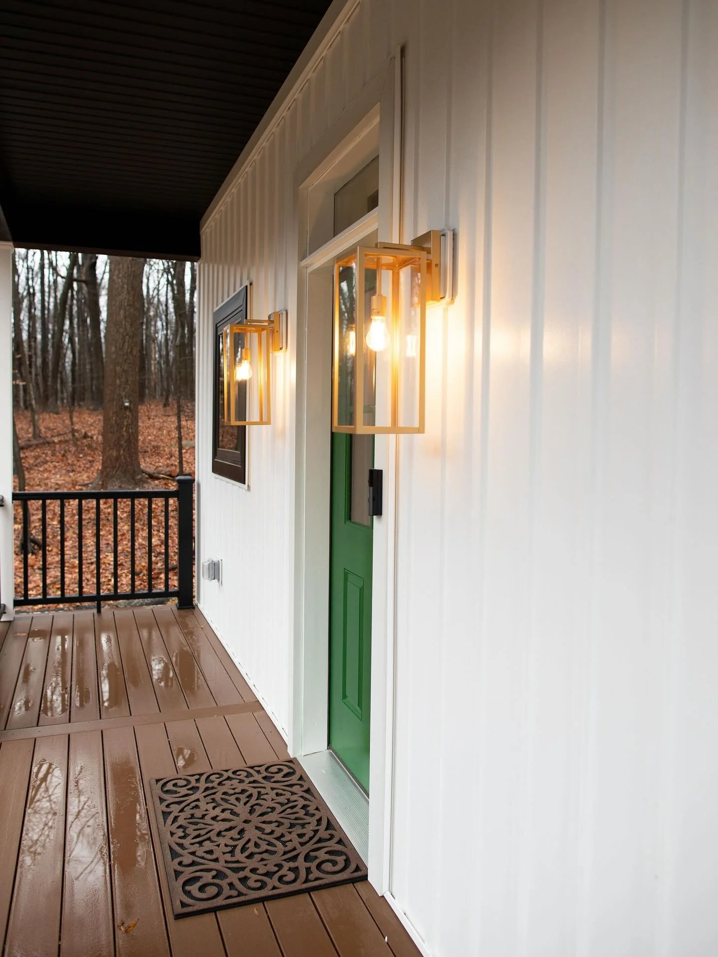 The green door + checkered floors + light fixtures = 😍 Loved photographing the details in this new custom home build. Credit to @stonecreekdesignbuild for the beautiful design + craftsmanship. ✨