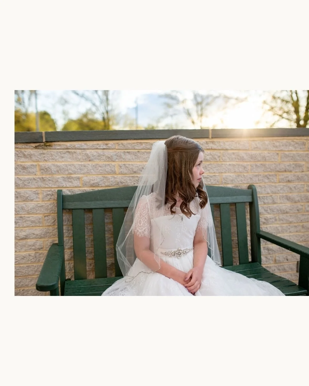 Chasing that perfect spring glow for a very special milestone. I loved every minute of this beautiful First Communion session. 🤍