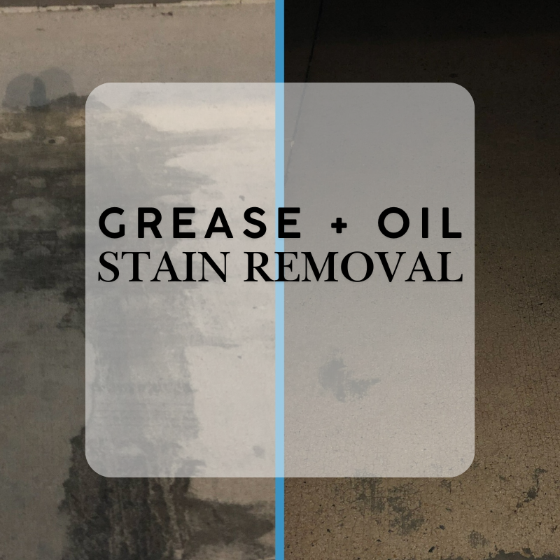 GREASE AND OIL STAIN REMOVAL is an important part of any commercial cleaning plan. These stains get worse over time and become hazardous for employees and patrons. Not to mention, they're an eye-sore. Our crew knows how to remove them the right way. 