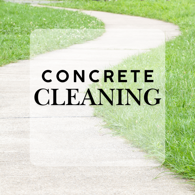 CONCRETE CLEANING with our special machine will get your walkways, concrete patios, steps, sidewalks, concrete driveways, and concrete pool surrounds back to bright white for an instantly refreshed look, taking years off your home's appearance! Our e
