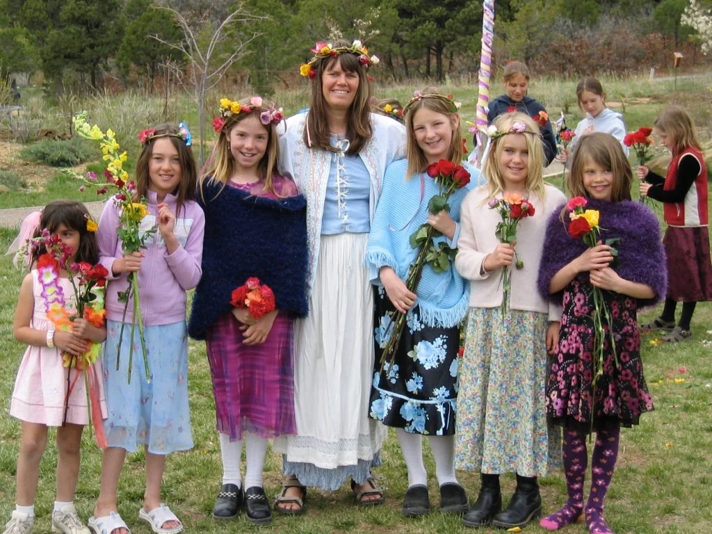 Celebrating May Day.