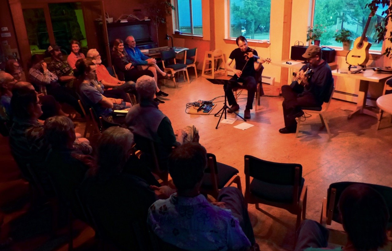 House concert in the common house.