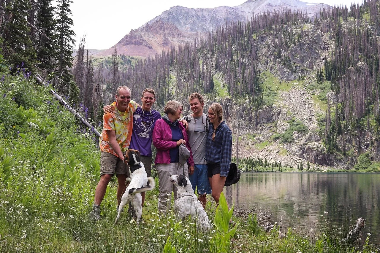 Camping at one of the many nearby mountain lakes.