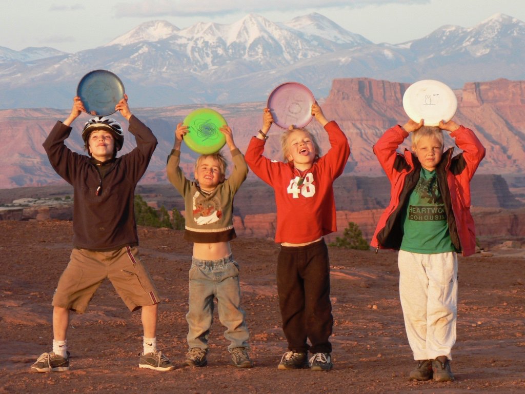 Boys being boys on the White Rim trail.
