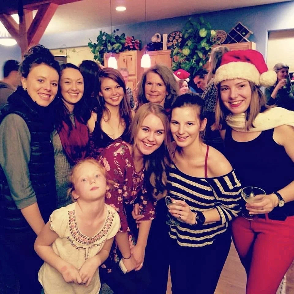 Posing at Las Posadas party.