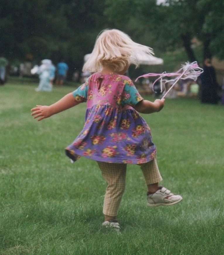 Twirling is so much fun when you're a four year old.