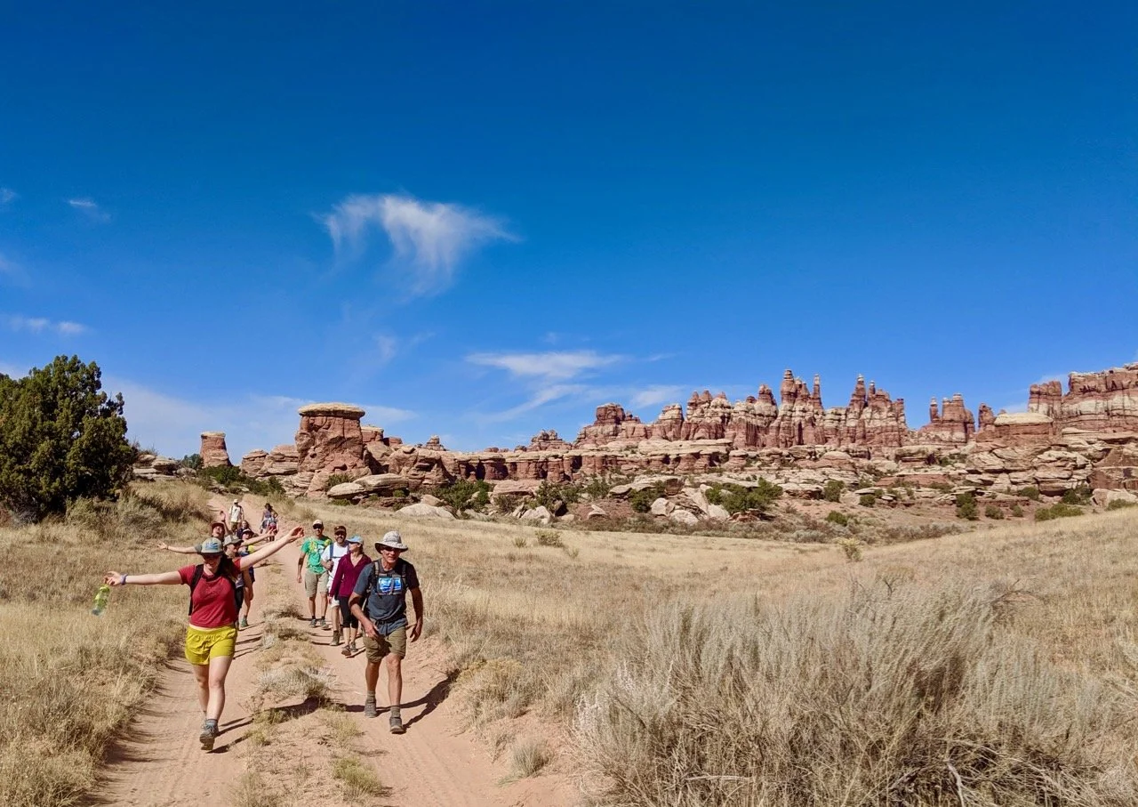 Hiking in Canyonlands.