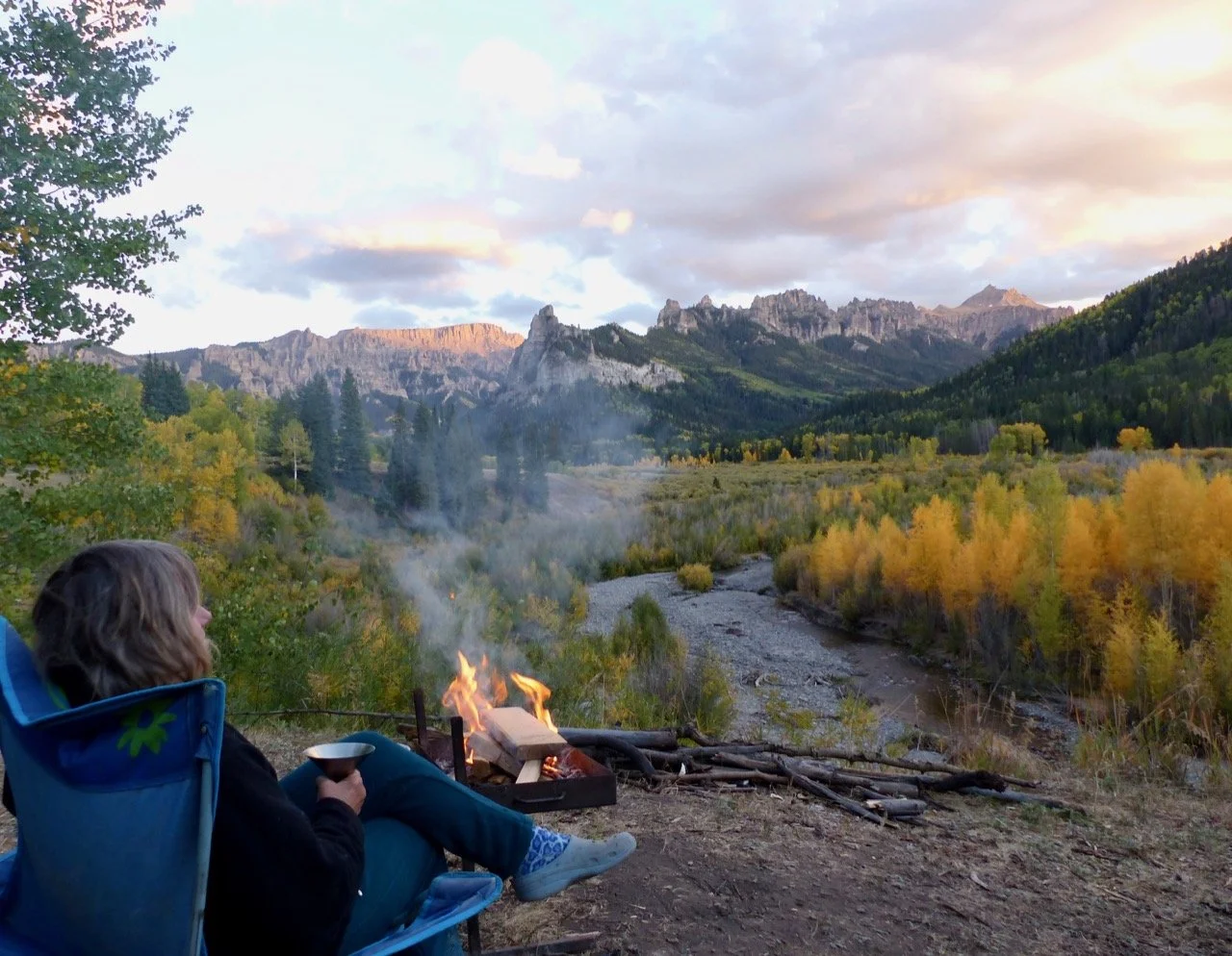 Enjoying a Colorado cocktail hour.