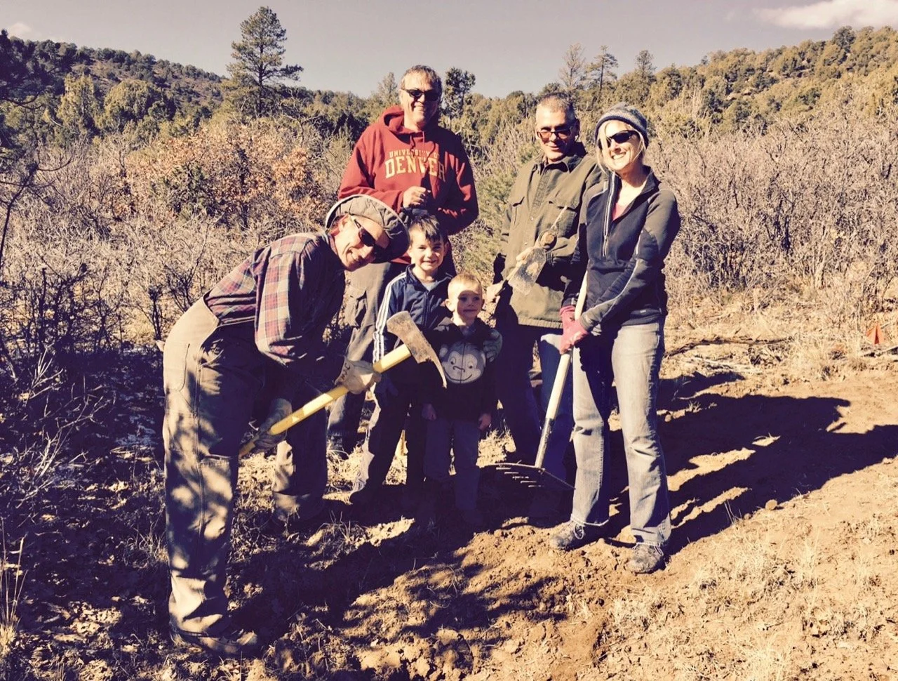 Building some of our 7 miles of trails.