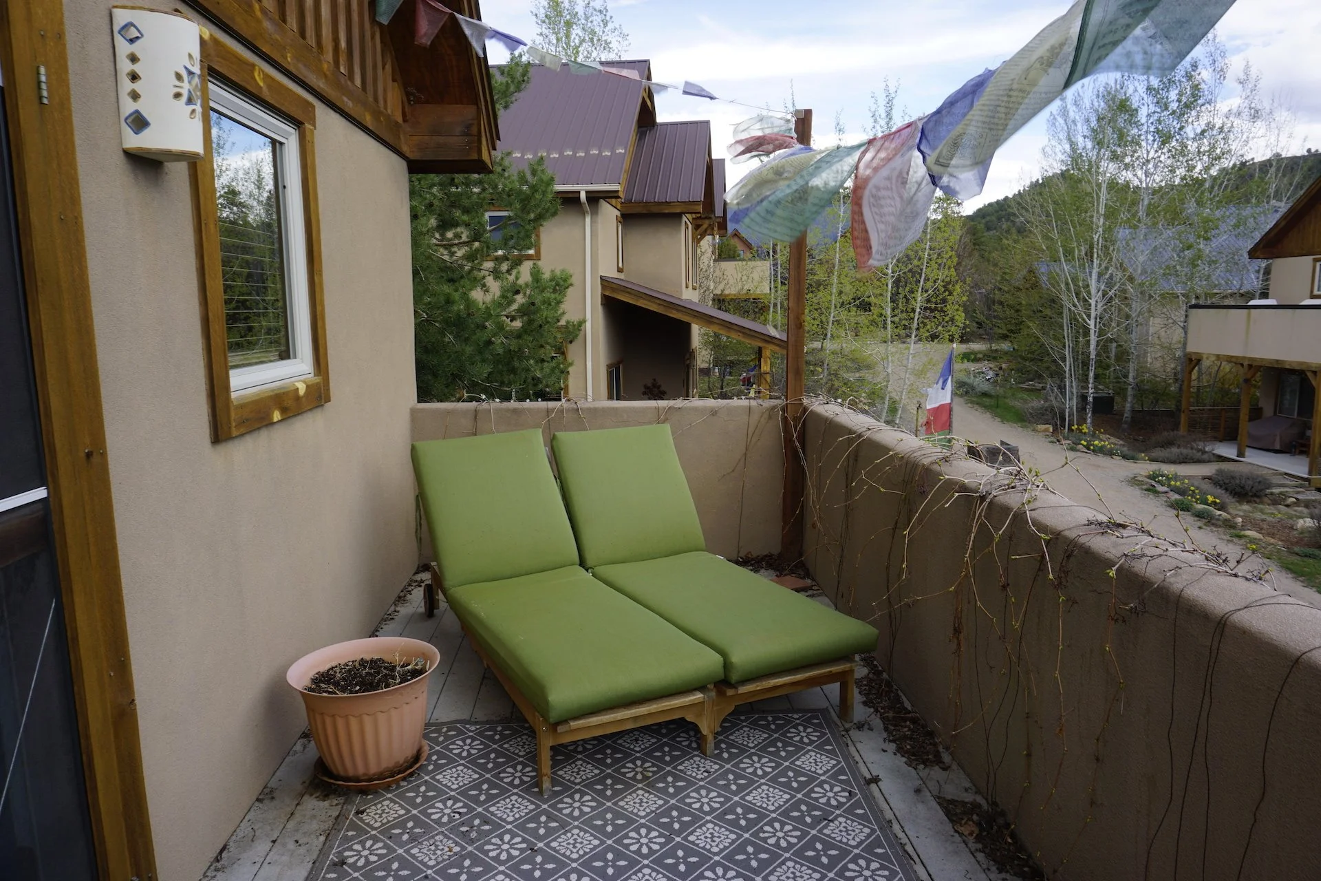 Upper deck at home #17 overlooking north wing pedestrian pathway.