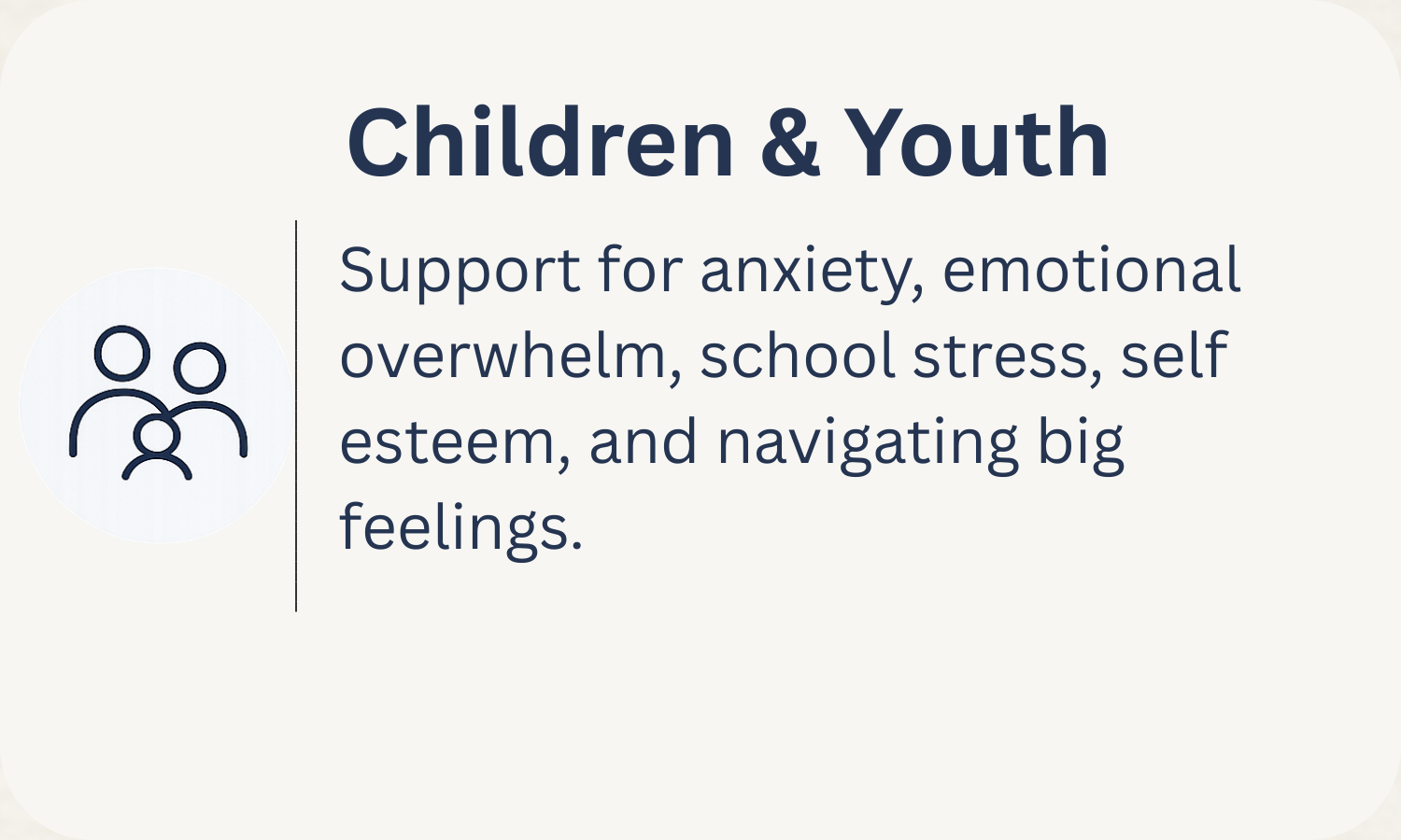 Child and youth therapy supporting anxiety, emotional overwhelm, school stress, self-esteem, and navigating big feelings in Ottawa and across Ontario.