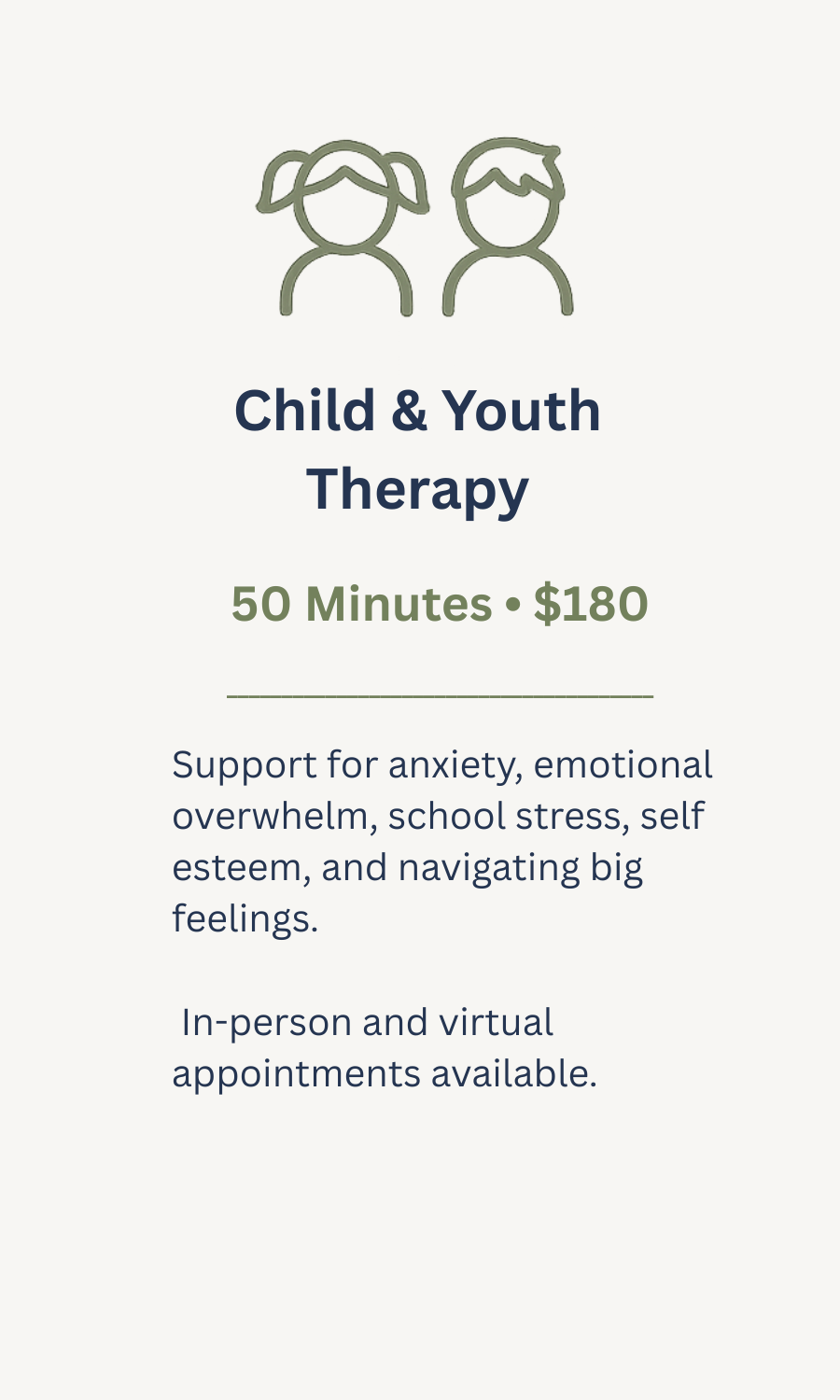 Child and youth therapy supporting children and teens with emotions, anxiety, school stress, relationships, and life challenges in Ottawa and across Ontario.