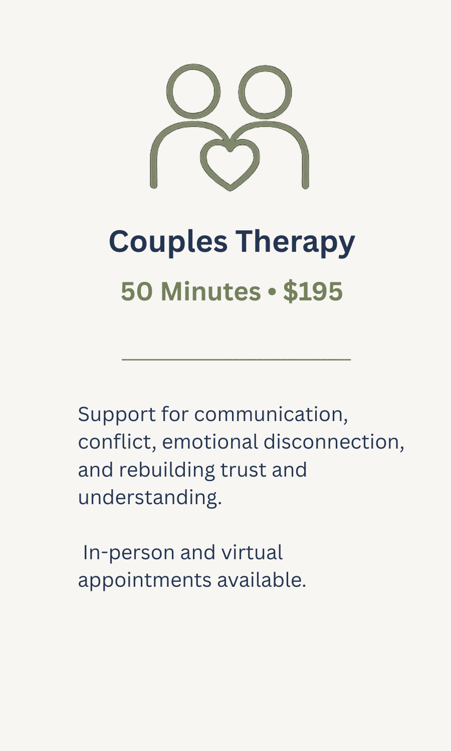 Couples therapy supporting communication, connection, trust, and relationship wellbeing in Ottawa and across Ontario.