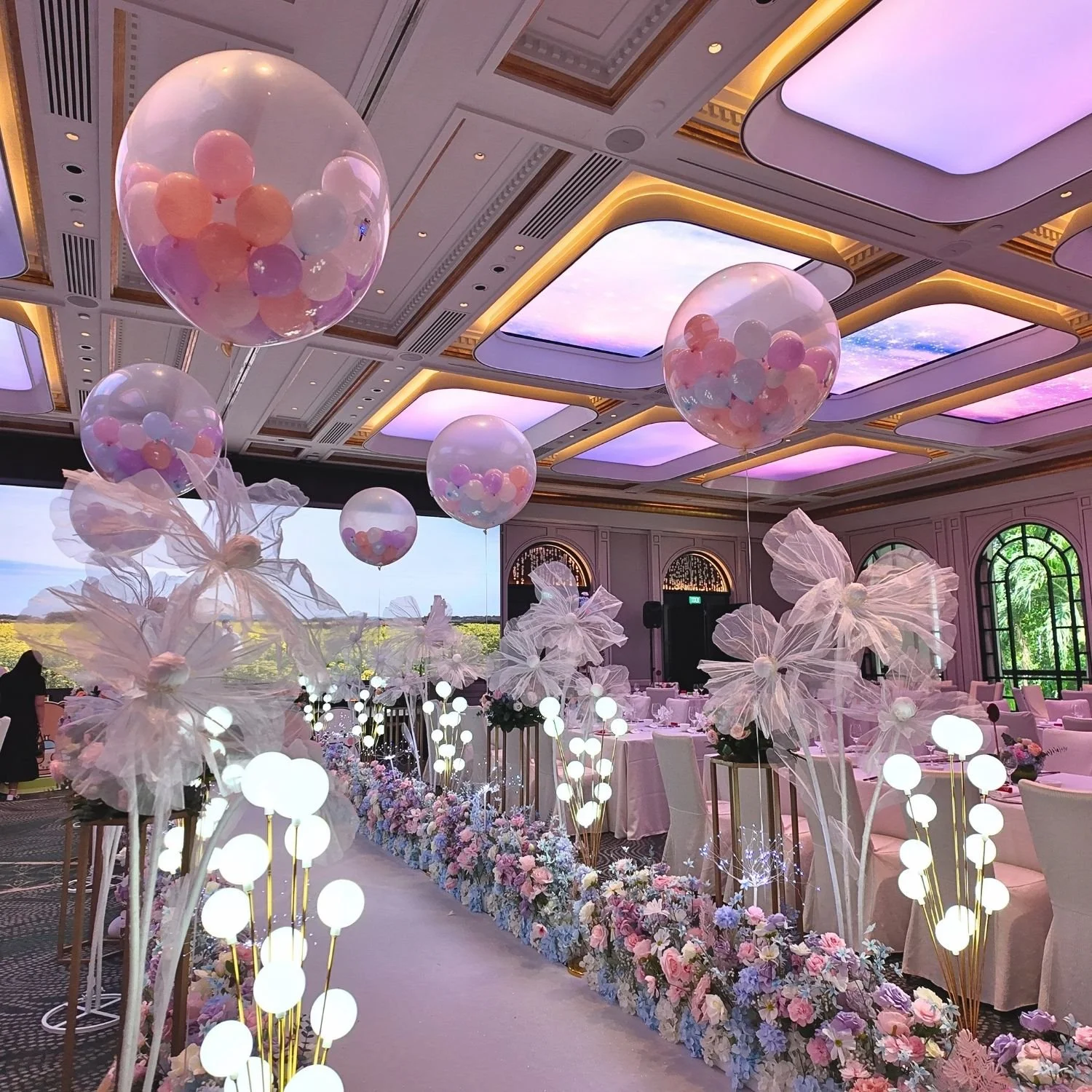 Pastel Blue, Purple, Orange, Pink & White