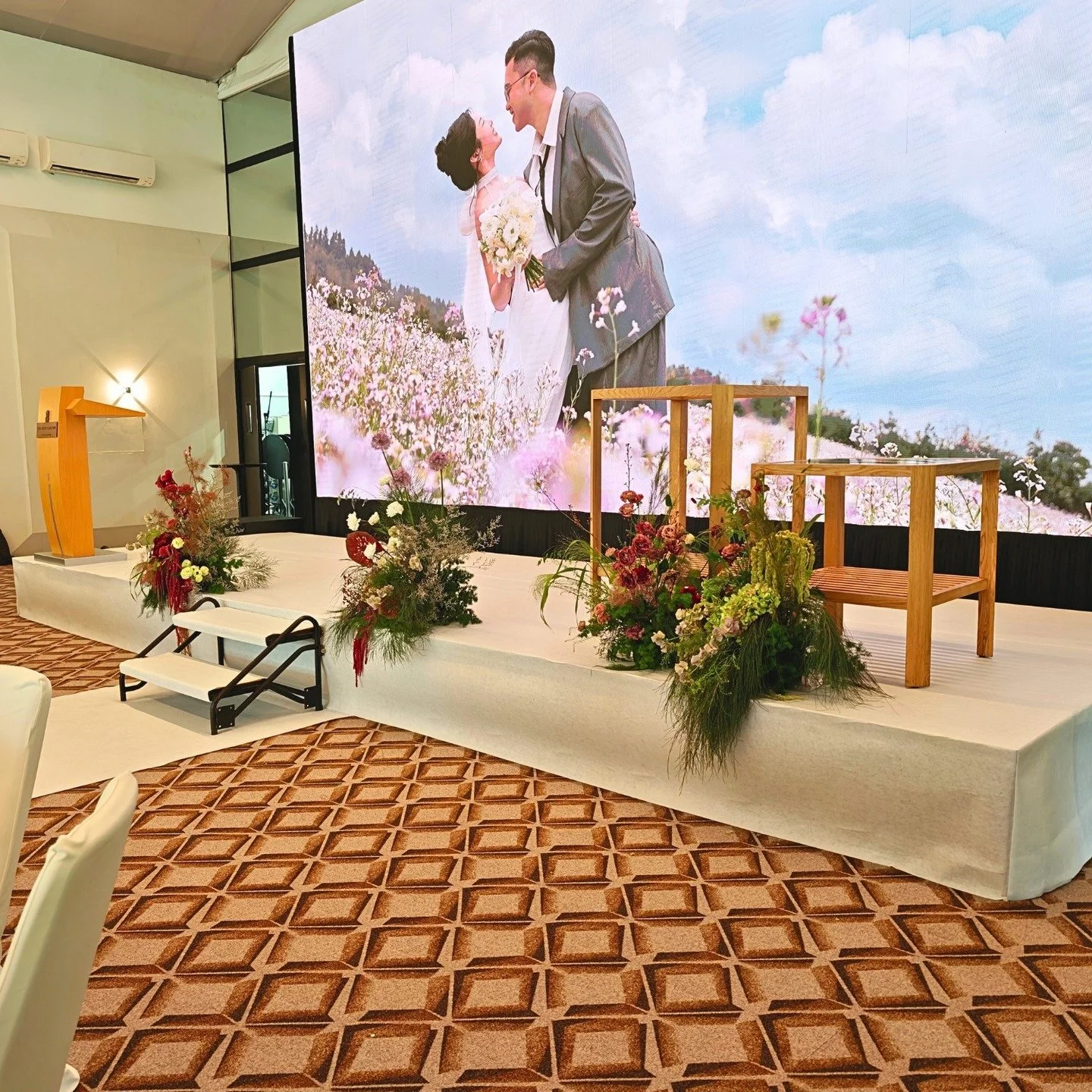 ✨ Stage Styling &mdash; Elevated Elegance ✨

Our lovely couple engaged our services for a stage wrap to instantly elevate the venue&rsquo;s overall vibe and aesthetic 🤍

With thoughtful layering, soft textures, and refined detailing, the space was t