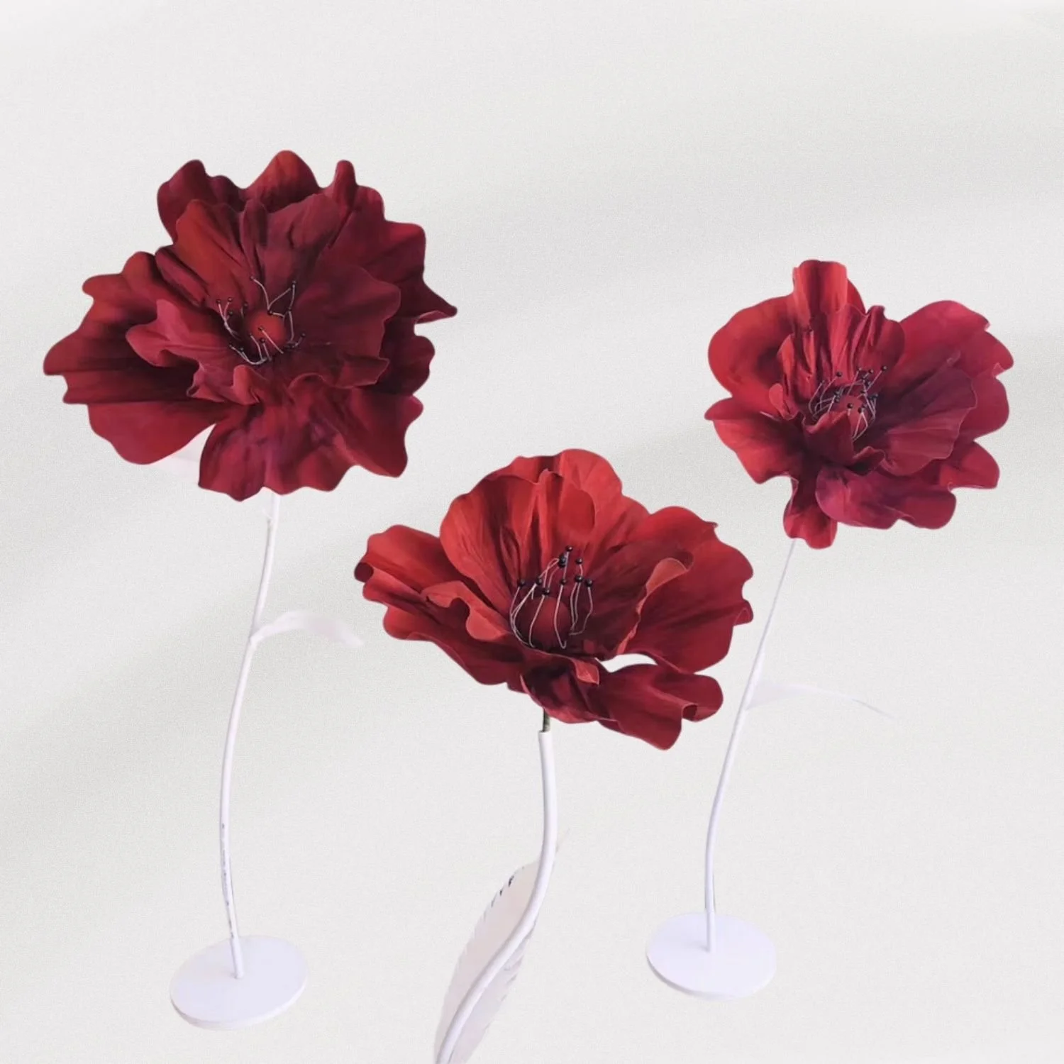 Wine Red Floral Prop