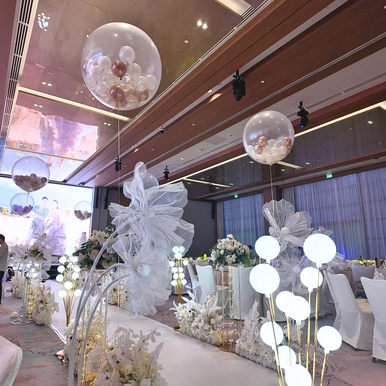 Champagne Gold, White & Transparent