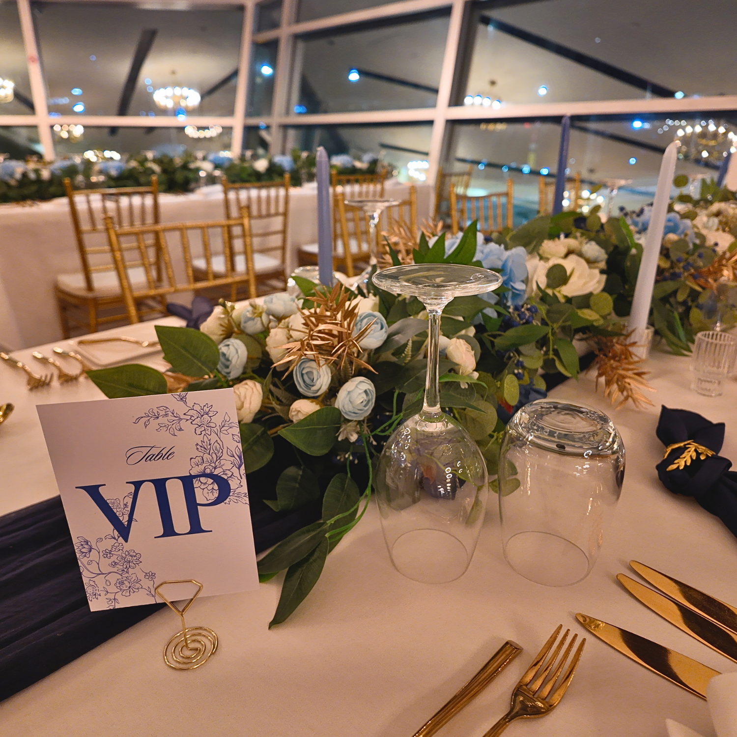 Strip Table Centerpieces