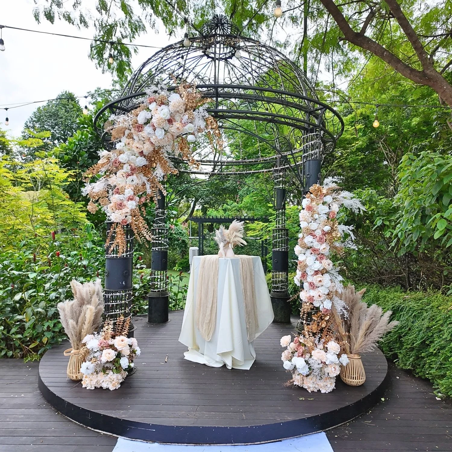 Gazebo Frame Floral Arrangement