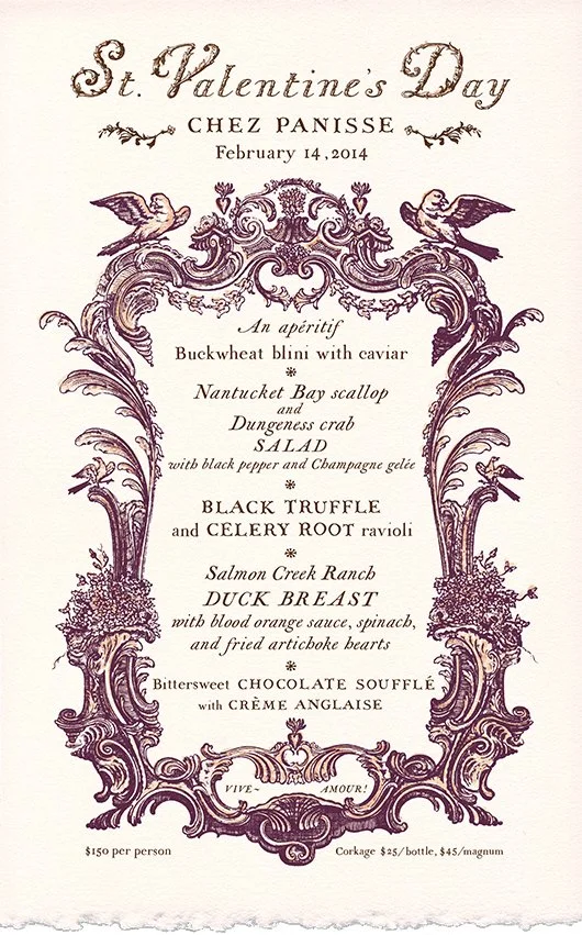 St. Valentine's Day at Chez Panisse