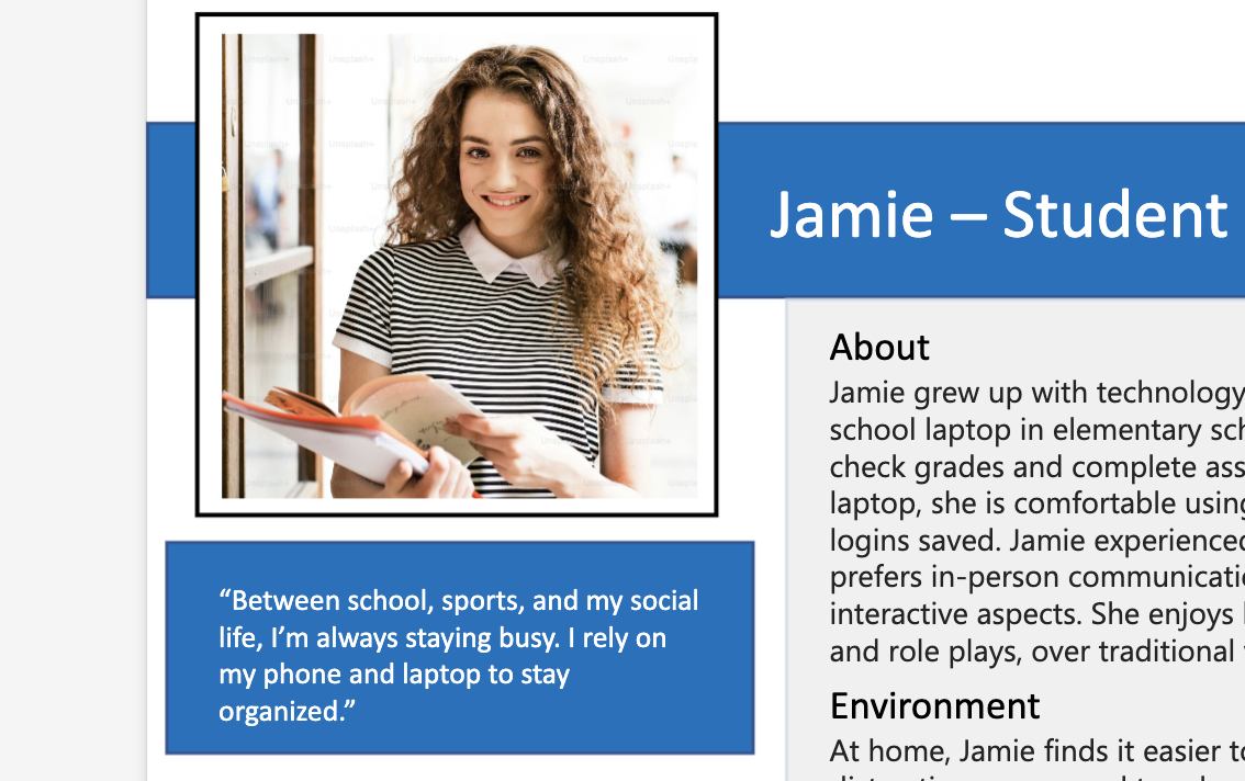 Creating a Student Persona and Journey Map