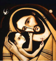 St. Joseph holding baby Jesus