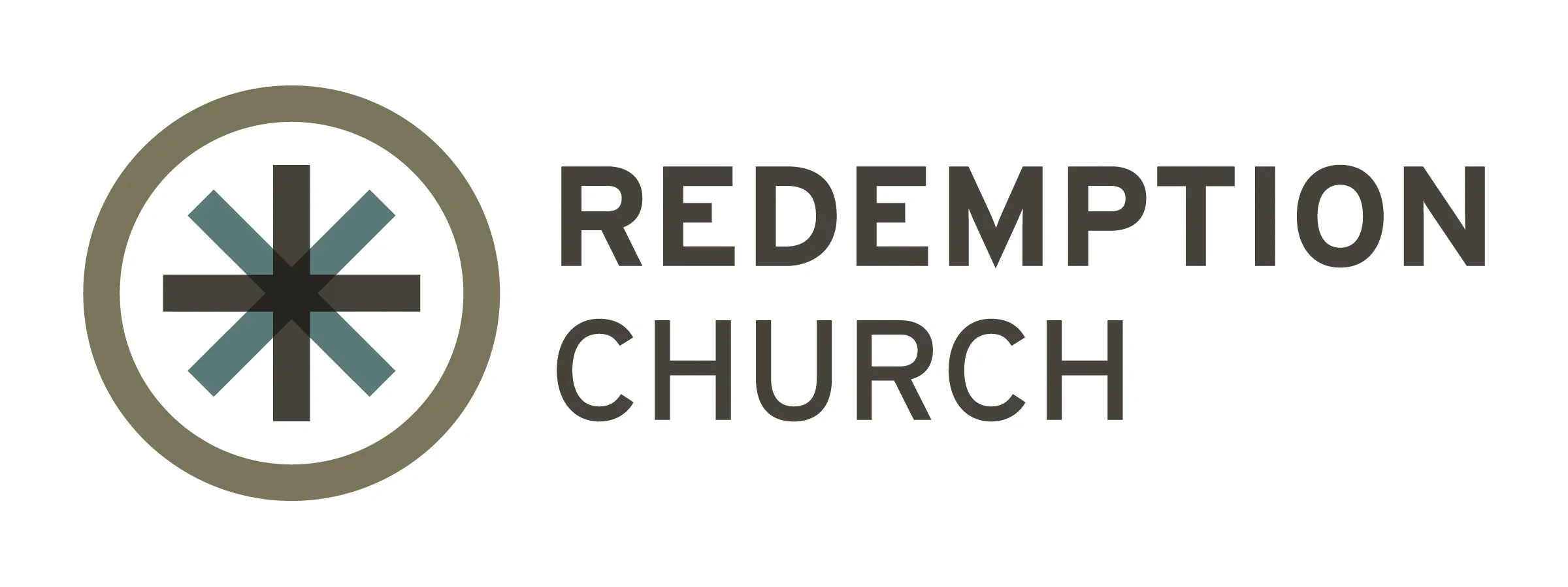 Logo of Redemption Church with a circular emblem and stylized cross in the center, accompanied by the text 'REDEMPTION CHURCH'.