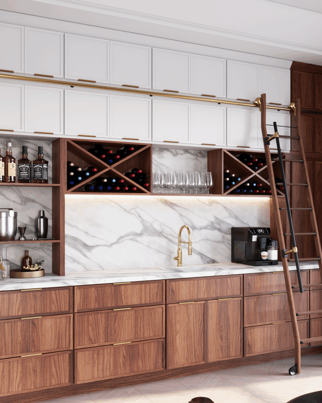 walnut modern kitchens