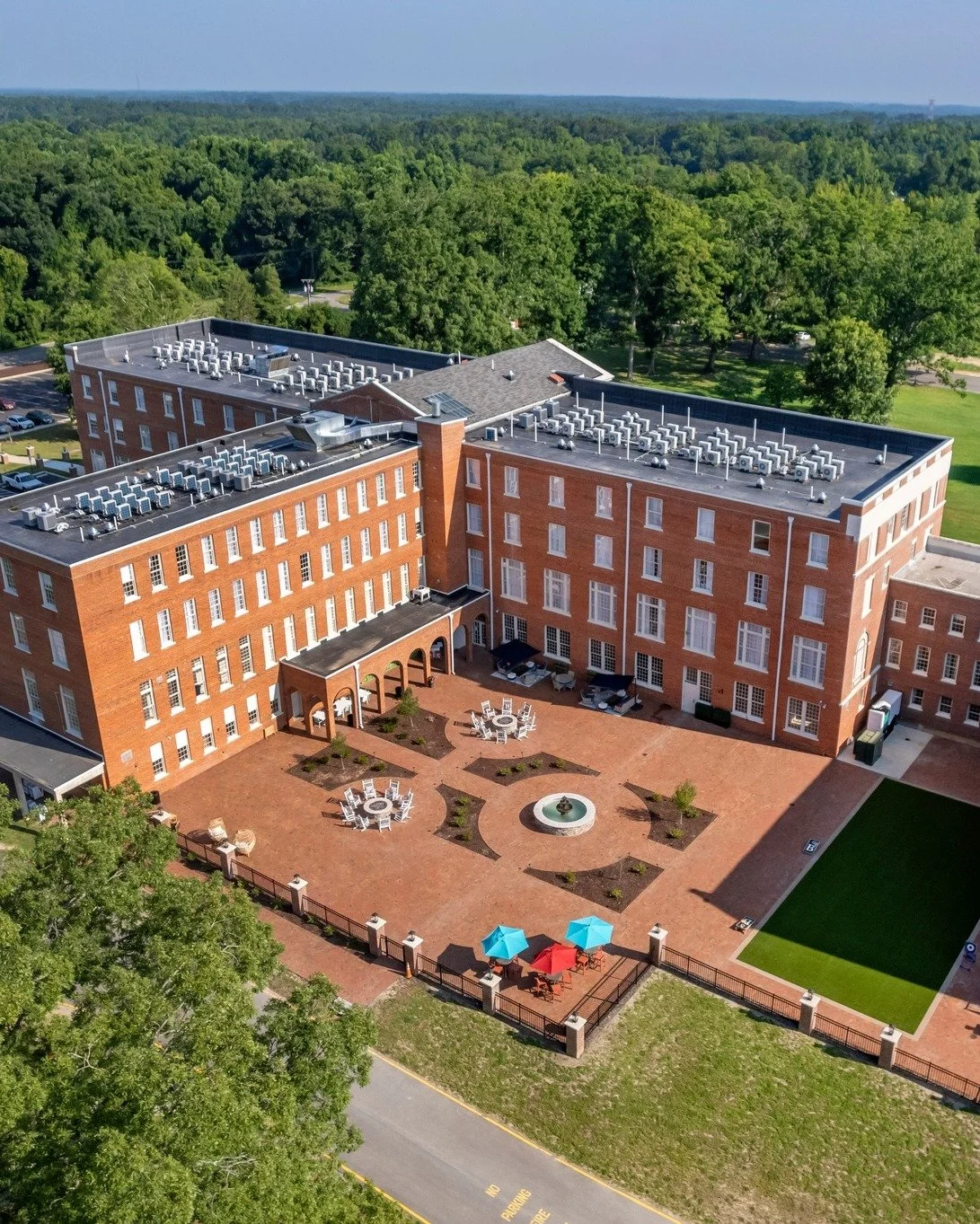 Warm weather is just around the corner, and we&rsquo;ve got the perfect spot waiting for you. 🌿 Our back patio was designed for connection, from morning coffees to evening s'mores by the fire. Looking down from above, you can see how this space perf