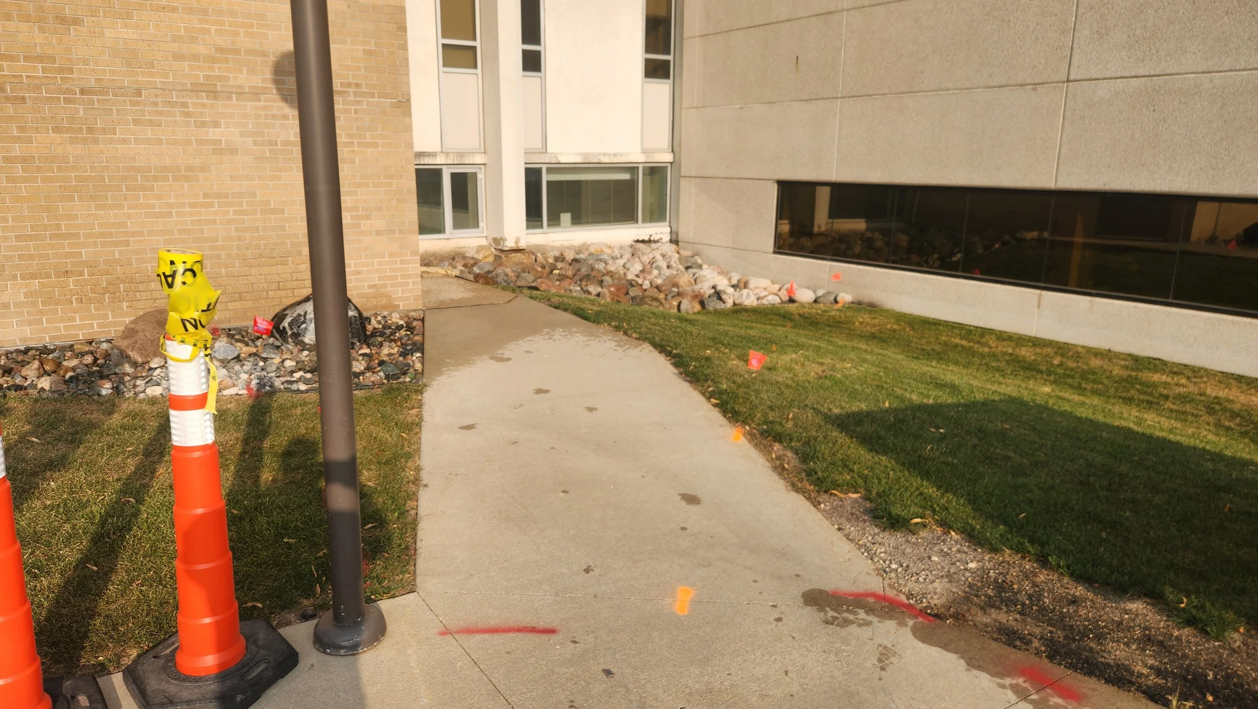 Before foundation repair. Water was seeping into basement of downtown Fargo Building. 