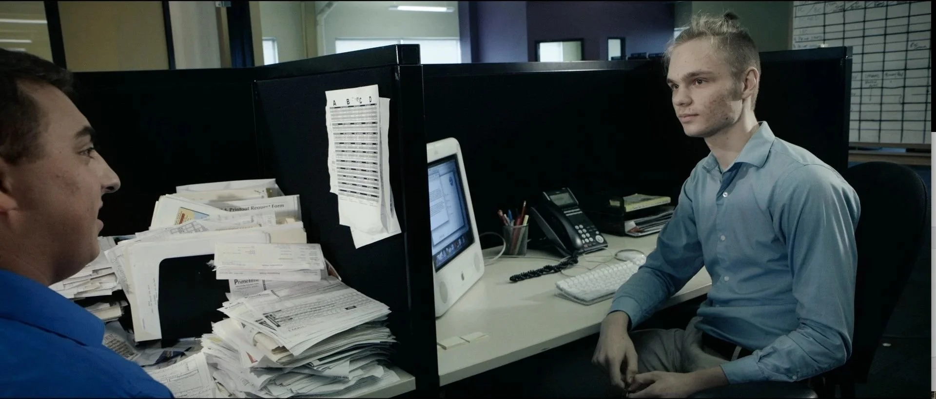 Jimmy Gratta as Co-Worker and Lucas Iverson as Milo