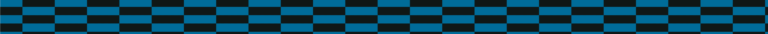 A digital pattern with horizontal rows of small squares in turquoise and black, creating a checkerboard design.