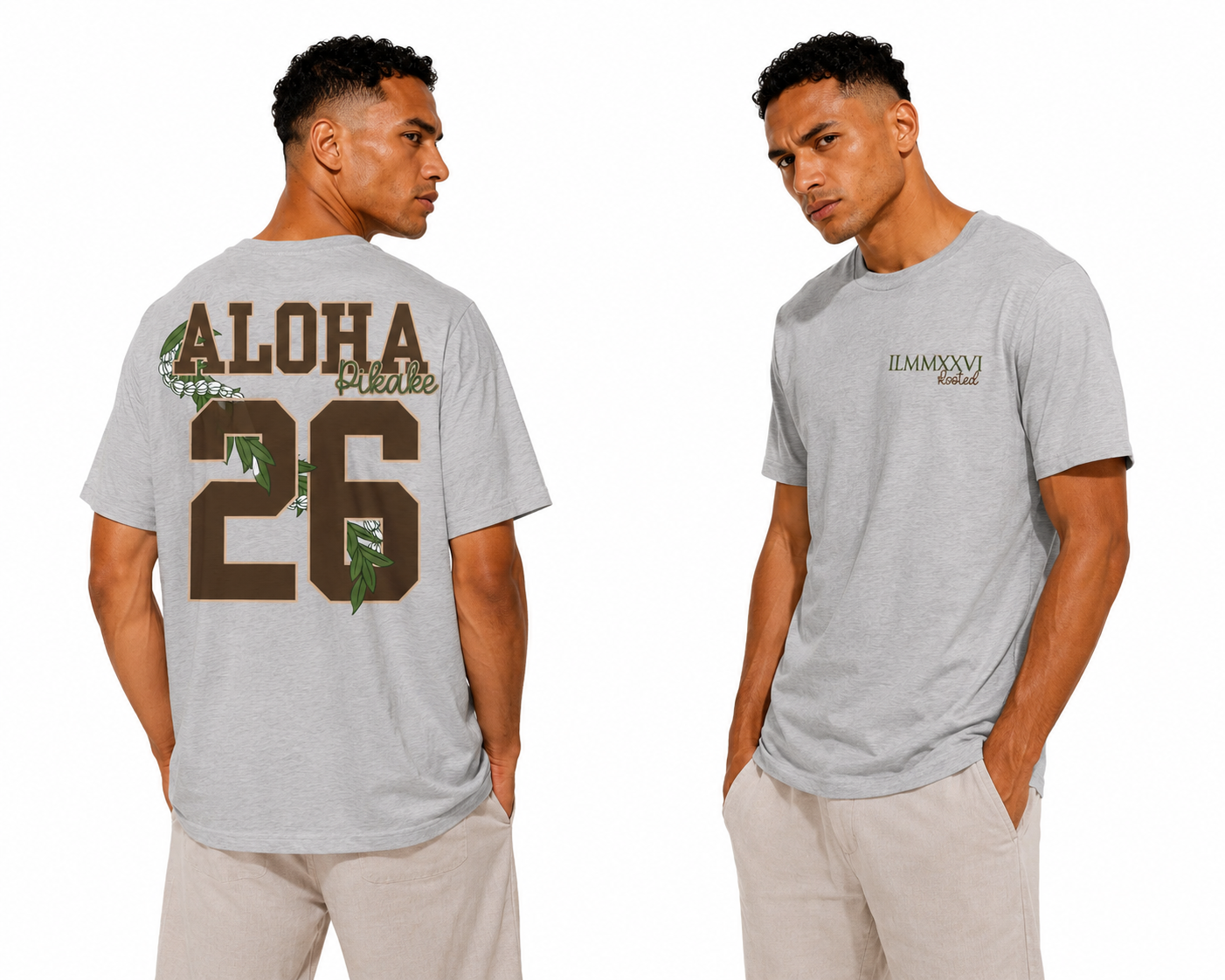 Kāne Aloha 26 Jersey Tee – Sports Grey