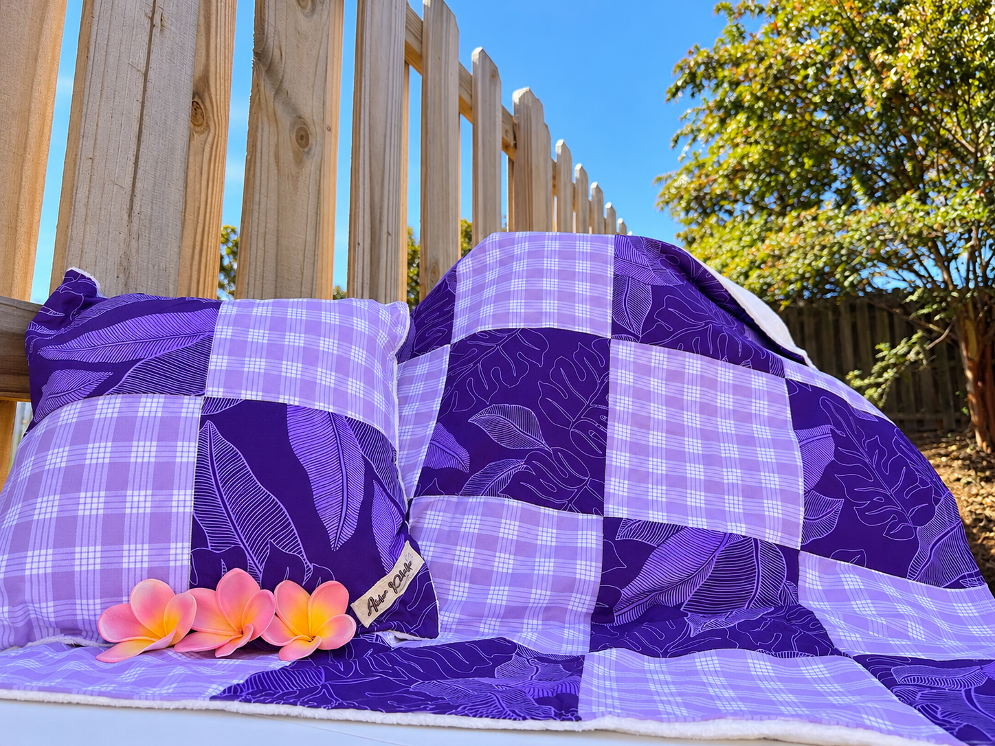 Purple Tropical Patchwork Bedding Outdoors.png