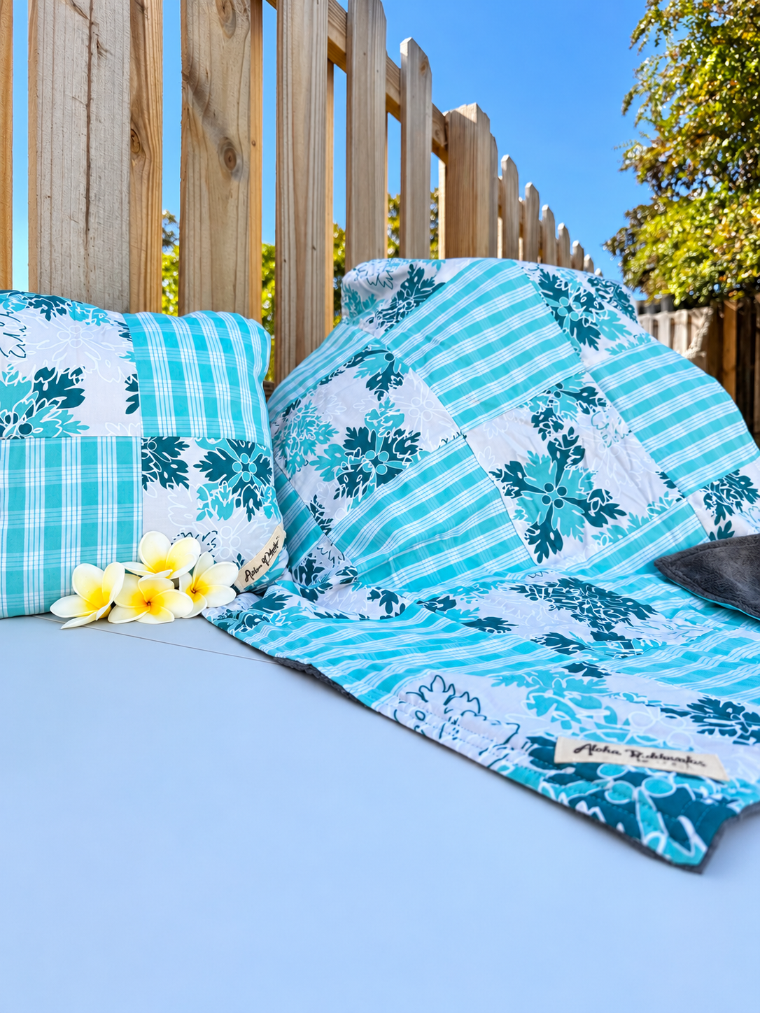 Sunlit Turquoise Patchwork Garden Quilt.png